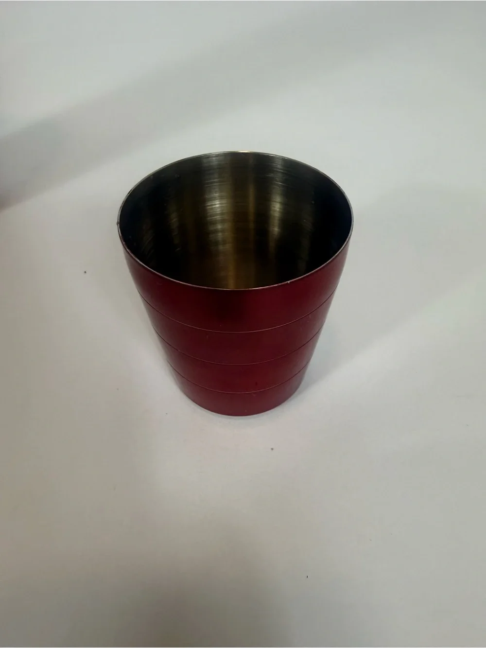 Retro Style Red Silver Metal Cocktail Shaker Mixer India 10”